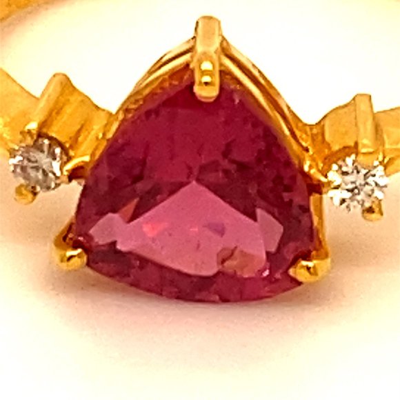 Red Mahenge Spinel 1.71ct 22K Solid Gold Ring - Picture 7 of 7